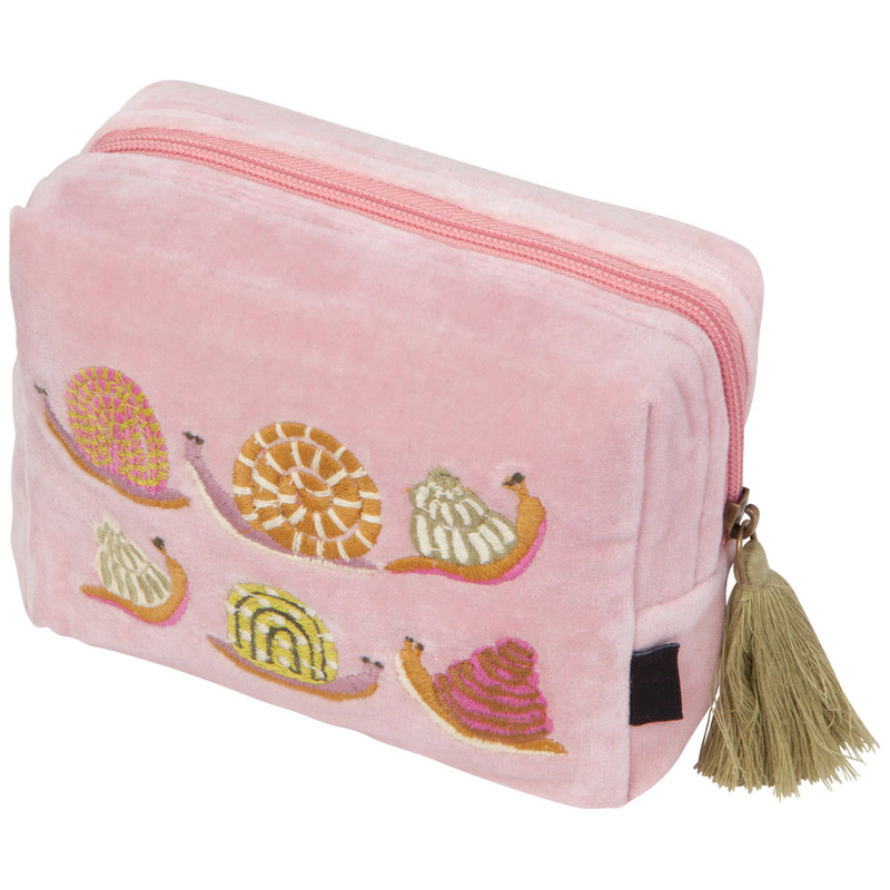 Pink Tassel Embroidered Pouch Custom Jewelry Packaging Storage Bag Skincare Cosmetic Makeup Bag 