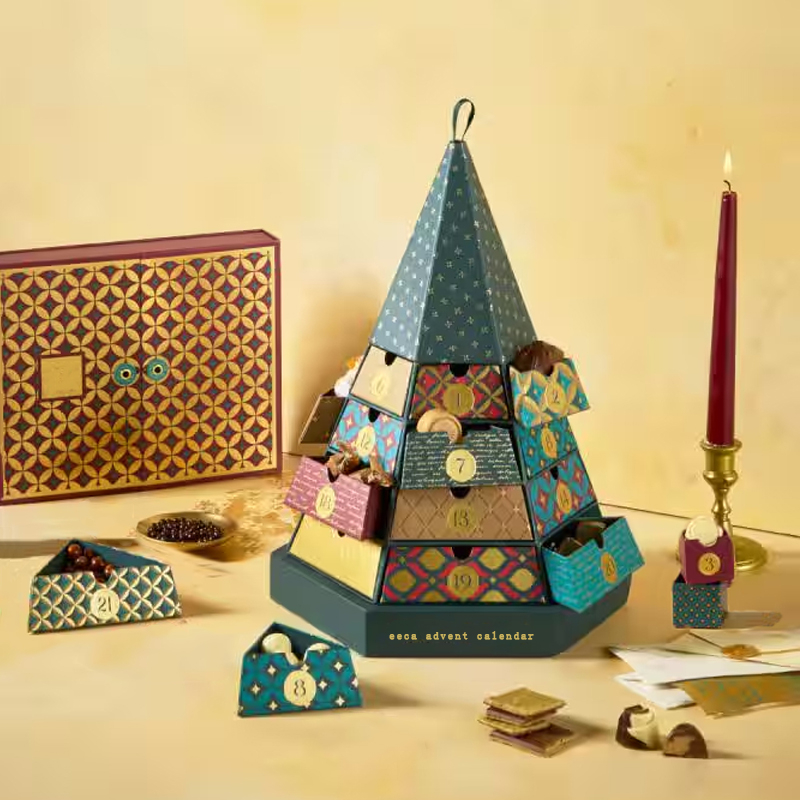 Christmas Tree Shaped Advent Calender Chocolate Candy Box
