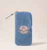 Small Velvet Zip Lock Bag Portable Multipurpose Travel Storage Bag Set Pearl Seashell Embroidery Velvet Dust Eyeglass Box Bags