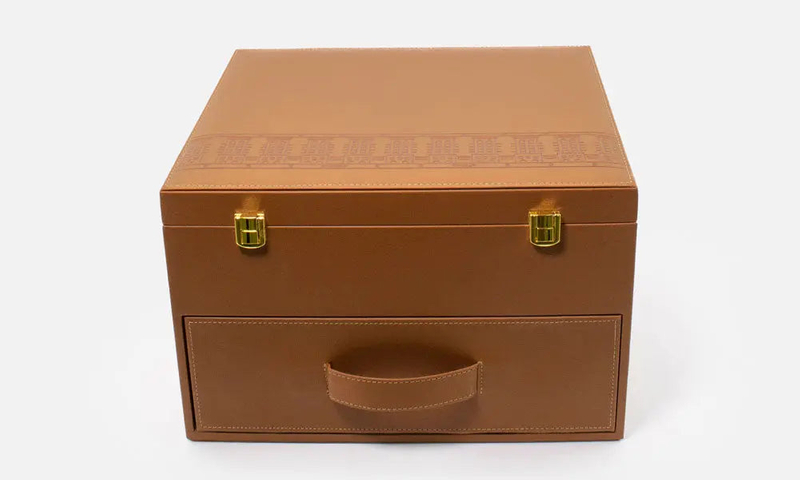Luxury Leather Coffee Cup Packaging Box