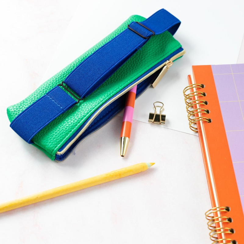 Fabric Elastic Zipper Pencil Gift Bag