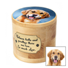 Personalized Lid Design Pet Box Packaging Custom Wood Dog Urns for Ashes Handmade Pet Memorial Cremation Box with Photo Pawprint