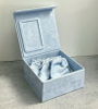 Elegant Velvet Baby Keepsake Box Memory Organizer with Baby Photo Frame Envelope Box Packaging New Born Baby Birth Gift Set Box