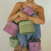 Lilac Ostrich Mini Vanity Case Zipper Skincare Box Packaging 
