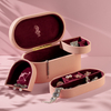 Double Layer Leather Jewelry Organizer Box