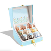 Portable Cardboard Birthday Candy Boxes 9 Small Square Acrylic Bonbons Suitcase Box Flip Paper Child Christmas Chocolate Box
