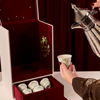 Palm Tree Embroidery Tea Cup Box Giveaway Packaging
