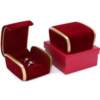 Custom Logo Sofa Shaped Velvet Ring Pendant Necklace Jewelry Box 