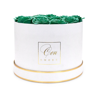 Round Shaped Flower Gift Box Paper Tube Cylinder Shaped Gift Box Flower Packaging Gold Stamping Packaging Box with Custom Logo