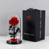 Valentine creative gift high quality LED light glass domes Artificial immortal eternal rose preserved flower packaging box