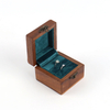 Luxury logo custom small wooden engegment ring box jewelry case high gloss lacquered storage organizer wooden ring jewelry box