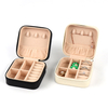 High-end Custom Pu Leather Zipper Travel Ring Earring Necklace Jewelry Organizer Packaging Boxes for Small Business with Logo