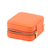Custom Logo Small Pu Leather Travel Ring Necklace Earring Bracelet Jewelry Storage Packaging Box with Zipper And Pouch