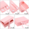 Elegant Custom Recycled Luxury Magnetic Folding Gift Paper Box For Wig Hair Clothing Boxes Packaging