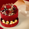 New Arrival Transparent Acrylic Cover Holding Round Double-layer Rose Flower Chocolate Gift Packaging Box