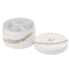 Luxury Customized Logo White Large Round Paper Rose Flower Candle Chocolate Cosmetic Gift Storage Packaging Box with Divider