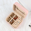 Small Pu Leather Double Layer Portable Jewelry Organizer Case for Women Girls Stud Earrings Rings Necklaces Bracelets Display Storage Boxes