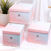 Customizable Luxury Design Round Cupcake Cake Boxes Single 8x8x4 Cardboard Paper Packaging Birthday Wedding Cake Box