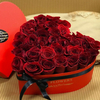 Elegant Custom Valentines Day Handmade Gift Preserved Red Roses Flower Box Packaging Gift Heart Shape Bouquet Flower Box