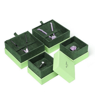 Custom Logo Jewelry Packaging Earring Necklace Bracelet Luxury Cardboard Jewelry Box With Velvet Insert
