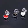 New Style Small Transparent Acrylic Flip Cover Hexagonal Ring Jewelry Storage Box with Foam Insert