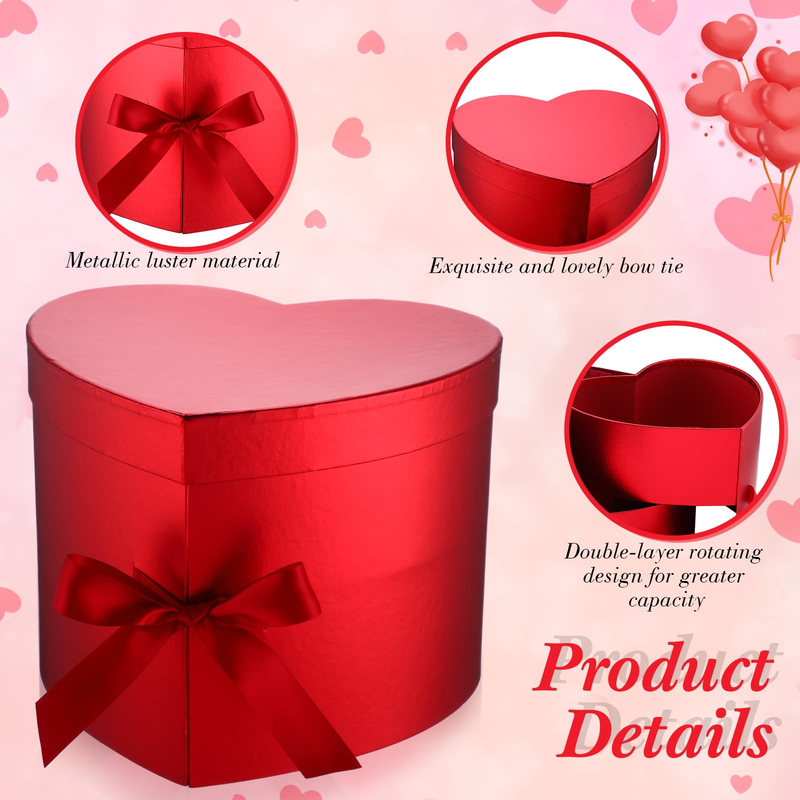 Wholesale Heart Shape Double Layer Wedding Rose Flowers Drawer Gift Box Jewelry Gift Box Packaging Box