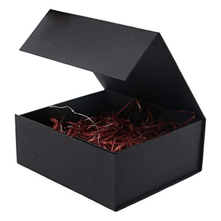 Wholesale Black Premium Paper Cardboard Collapsible Postage Custom Logo Printed Magnetic Gift Box Packaging