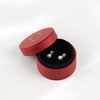 Custom Logo Printed Round Paper Jewelry Gift Packaging Romantic Ring Earring Jewelry Boxes Jewelry Packaging Storage Case Box