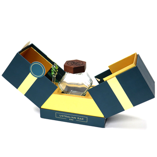 Creative Luxury Paper Cardboard Saffron Bottle Gift Packaging Boxes with Transparent Window Custom Logo Packing Box for Saffron