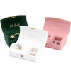Small Portable Travel Jewelry Organizer Cases Velvet Jewelry Box For Rings Earrings Necklace Flip Lid Travel Jewelry Storage Box
