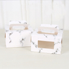 Custom Marble Pattern Portable Cake Box Thicken And Height Double Layer Melaleuca Mousse Cake Gift Packaging Box