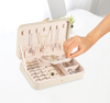 Korean Fashion Small Travel Jewelry Box for Women Girls Rings Earrings Necklace Holder Organizer Jewellery Storage Display Case