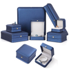 Wholesale Jewelry Packaging Box Luxury Necklace Bracelet Ring Promotion Jewelry Case PU Gift Jewelry Box