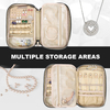 New Design PU Leather Zipper Jewelry Storage Bag Portable Travel Earring Necklace Ring Jewelry Box Organizer Makeup Bag