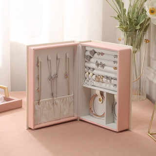 New Creative Magnetic Retro Jewelry Box Flip Book Earrings Stud And Rings Storage Multi-functional Jewelry Storage Box