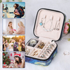 Wholesale PU Leather Square Earring Ring Necklace Jewelry Boxes Logo Small Travel White Jewellery Box Organizer Women Gift Case
