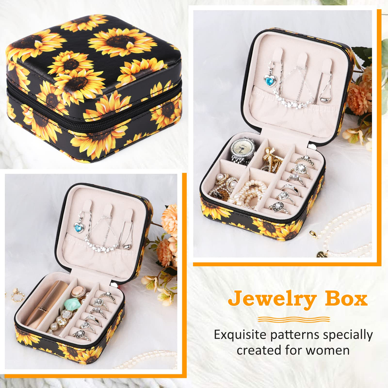 New Style Mini Double Layer Ring Necklace Leather Jewelry Storage Containers Jewelry Travel Case Packaging Boxes Jewelry