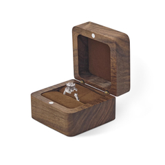 Storage Wooden Box for Engagement Rings Promise Rings & Wedding Bands Proposal Ring Box