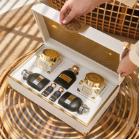 Luxury Custom Wooden Perfume Box Packaging Leather Logo Hard Box Empty Body Lotion Hair Mists Essential Oil Skincare Gift Box
