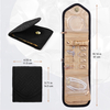 New PU Leather Travel Jewellery Organiser Foldable Jewelry Storage Roll Bag For Journey Rings Necklaces Bracelets Earrings