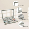 Jewelry Tray Organizer Show Ring Holder Showcase Ring Display Organizer Box With Transparent Lid