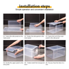 Transparent Acrylic Magnetic Drop Side Open Door Shoe Storage Container Box Foldable Sneaker Organizer Case for Shoe
