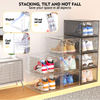Foldable Shoes Sneaker Display Crate Organizer Container Storage Case Acrylic Clear Drop Front Plastic Shoe Box