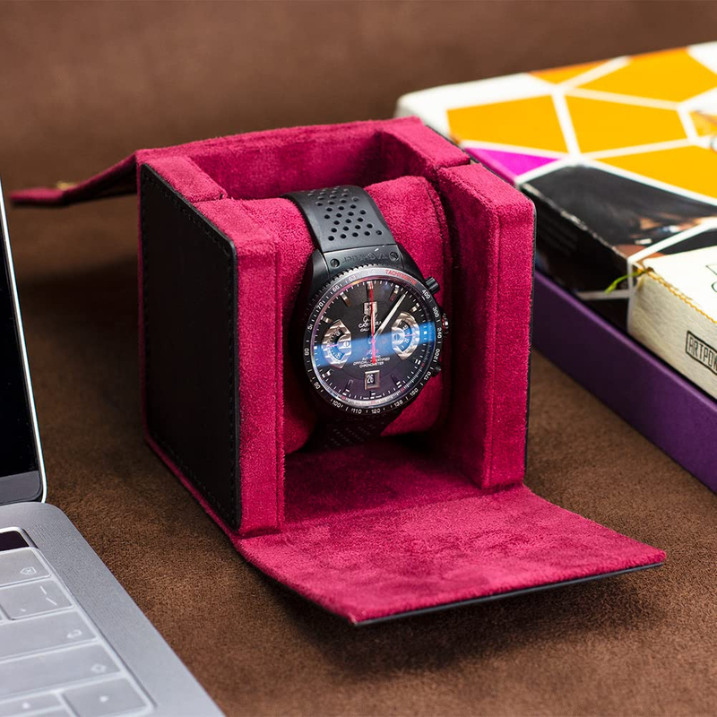 Luxury High Quality Custom Logo PU Leather Packaging Box Single Watch Storage Box with Pillow Insert