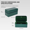 2 Slot Portable Black Brown Green PU Leather Travel Watch Jewelry Box Organizer Case With Zipper