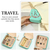 Monogram Ring Leather Travel with Mirror Jewelry Box Small Jewelry Travel Organizer Box Multi-colored White Zipper Mini Jewelry