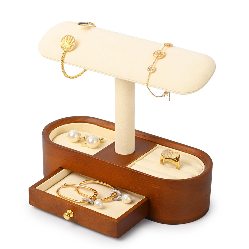 Luxury Watch Jewelry Display Rack Jewellery Bracelet Holders Jewelry Holder Stand with Drawer