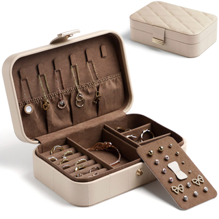 New Jewelry Box Organizer Earring Necklace Bracelets PU Leather Portable Jewelry Case Packaging Gift Boxes Travel Jewelry Box