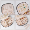 Leather Travel Jewelry Packaging Gift Box Ring Earring Necklace Case Display Storage Travel Jewelry Organizer Wallet