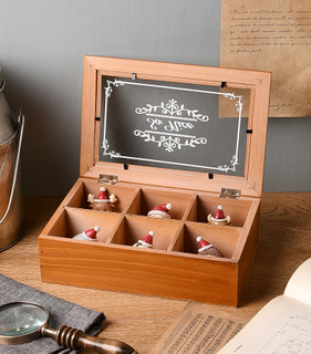 9-Grid Retro Multifunctional Glass Window Wood Desktop Jewelry Storage Case Custom Wooden Watch Jewelry Storage Boxes